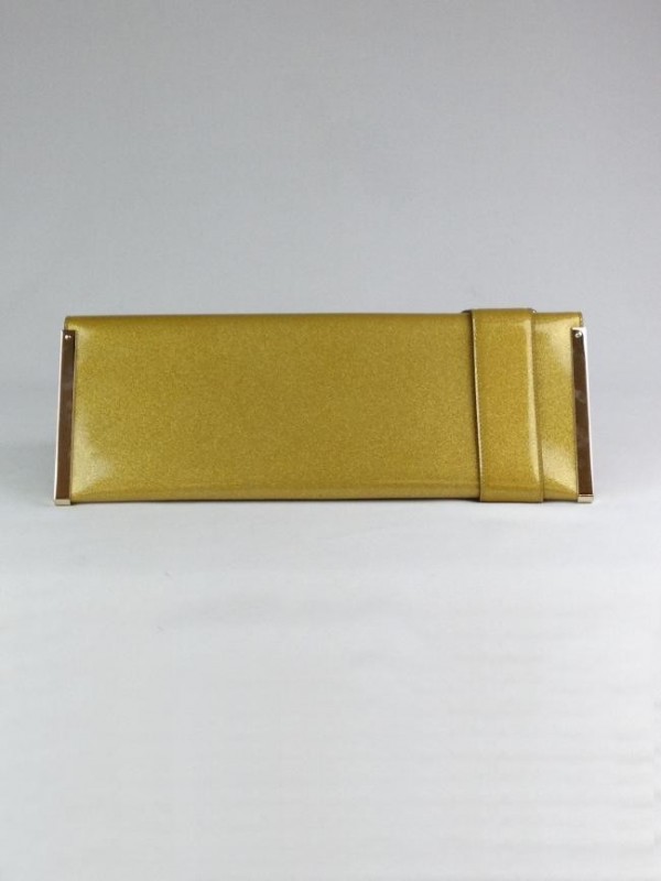 GUCCI ROMY PATENT LEATHER CLUTCH