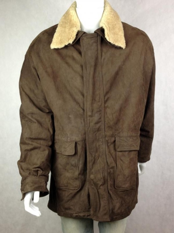 jaqueta de couro masculina brooksfield
