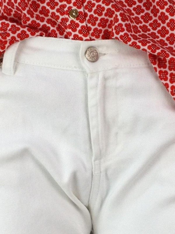 JEANS DASLU BRANCO CAPRI