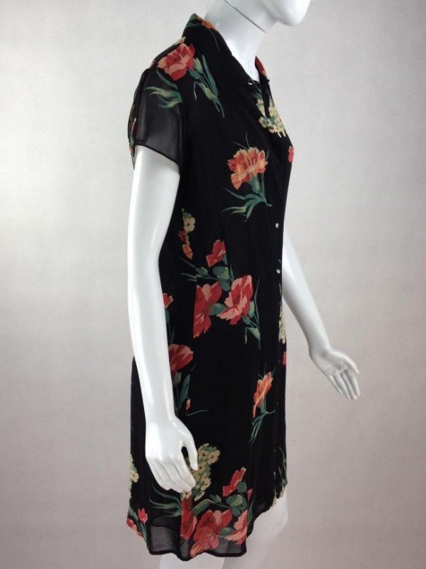 VESTIDO RALPH LAUREN FLORAL TIPO CHEMISE