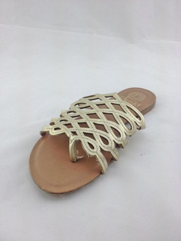 Rasteirinha Dourada - Outras Marcas - Feminino - Sapatos - Sandalias