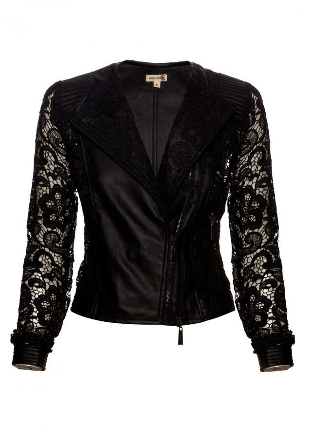 blusa de couro sintético