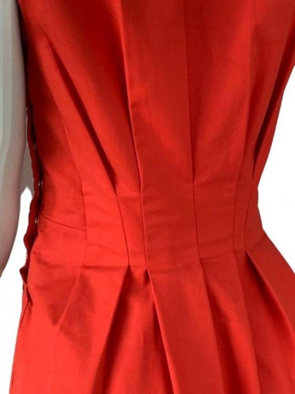 VESTIDO SALVATORE FERRAGAMO MIDI VERMELHO